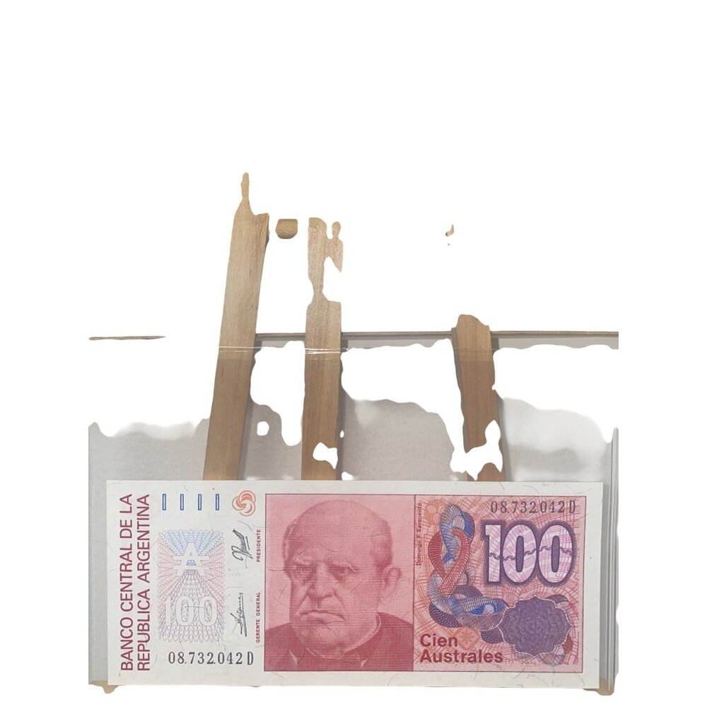 Argentina 100 Australes Banknote 1980s Domingo F. Sarmiento Portrait Rare Collec
